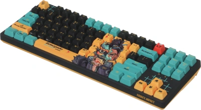 Клавиатура A4Tech AT87 Renegade черный/зеленый USB for gamer LED (AT87) кабель 1.8м