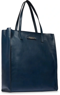 Сумка шоппер женская The Bridge Mirra 04130401/YH темно-синяя натур.кожа