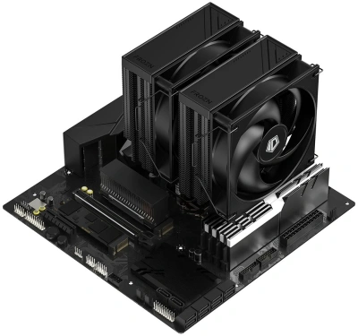 Устройство охлаждения(кулер) ID-Cooling Frozn A620 Pro Xe нет подсветки Soc-AM5/AM4/1200/1700/1851 черный 4-pin 27.2dB Al+Cu Ret (FROZN A620 PRO XE BLACK)