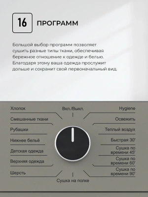Сушильная машина Lex LDM10GrD кл.энер.:A++ макс.загр.:10кг серый (CHKO100018)