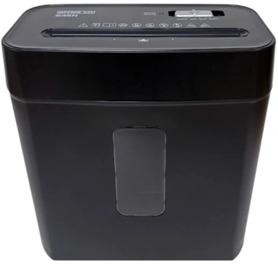 Шредер Office Kit S45N 2x13 черный (секр.P-5) фрагменты 6лист. 14лтр. скобы пл.карты