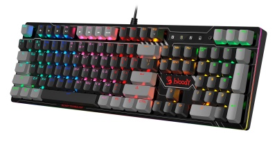 Клавиатура A4Tech B808N механическая черный/серый USB for gamer LED (B808N (RAVEN)) кабель 1.8м