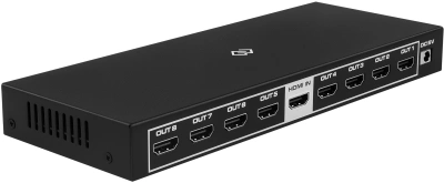 Сплиттер аудио-видео Digma DHSP-v2x8 HDMI (f)/8xHDMI (f) черный