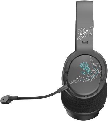 Наушники с микрофоном A4Tech Bloody GR370 черный мониторные BT/Radio/3.5mm оголовье (GR370)