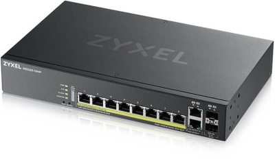 Коммутатор Zyxel GS2220-10HP-EU0101F (L2+) 8x1Гбит/с 2xКомбо(1000BASE-T/SFP) 8PoE+ 180W управляемый