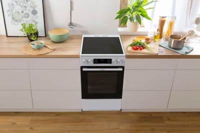Плита Электрическая Gorenje GECS5C70WA белый/черный стеклокерамика (без крышки)