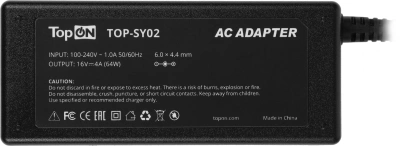 Блок питания TopON TOP-SY02 64W-16V 4A от бытовой электросети