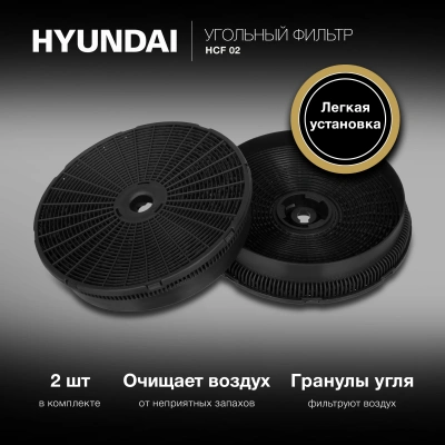 Комплект фильтров Hyundai HCF 02 черный (2шт.)