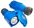 Розетка Lanmaster LAN-IEC-309-32A1P/F однофазная разборная 32A 250V синий