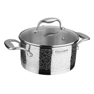 Кастрюля Rondell Vintage RDS-343 3л. d=20см (с крышкой) стальной