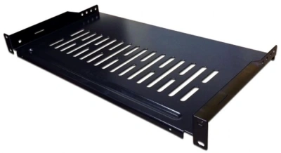 Полка стационарная для приборов Lanmaster TWT-CB-SFBF150-1U/18 1U нагр.:18кг. 19" черный