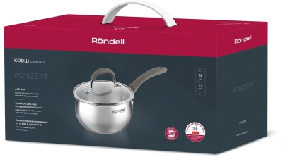 Ковш Rondell Konzept RDS-1228 1.1л. d=14см (с крышкой) стальной