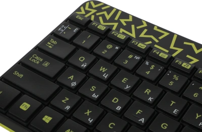 Клавиатура + мышь Logitech MK240 клав:черный/желтый мышь:черный/желтый USB беспроводная slim Multimedia (920-008198)