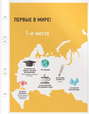 Папка-вкладыш Бюрократ Премиум -013A5T тисненые A5 40мкм (упак.:100шт)