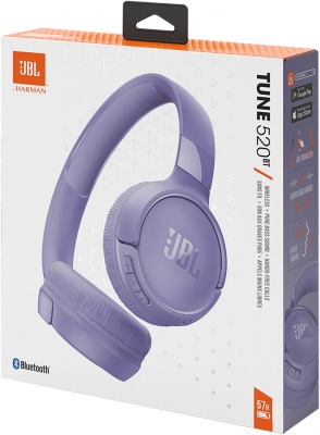 Гарнитура накладные JBL Tune 520BT фиолетовый беспроводные bluetooth оголовье (JBLT520BTPUR)
