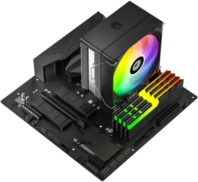 Устройство охлаждения(кулер) ID-Cooling SE-214-XT V2 ARGB Soc-AM5/AM4/1200/1700/1851 серебристый/черный 4-pin 16-27.2dB Al+Cu 200W 810gr Ret (SE-214-XT V2 ARGB)