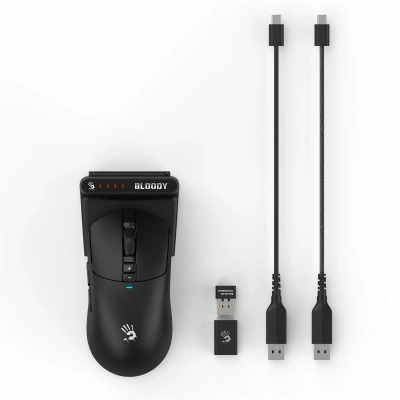 Мышь A4Tech Bloody R72 Ultra Duo черный оптическая 20000dpi беспров. USB/USB-C 7but