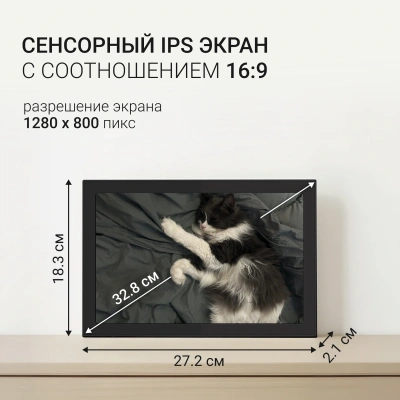 Фоторамка Digma 11" PF-1155 1280x800 черный пластик 16Gb Видео WiFi