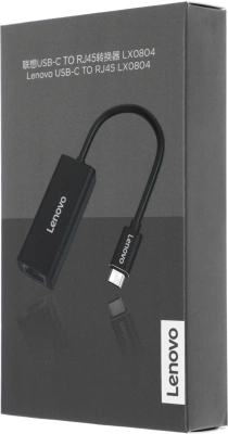 Адаптер Lenovo ThinkPad LX0804 черный USB-C to Ethernet Adapter
