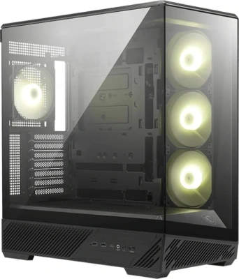 Корпус MSI MAG Pano 130R PZ черный без БП ATX 6x120mm 2x140mm 2xUSB3.0 audio AirDuct bott PSU