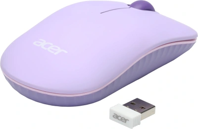 Мышь Acer OMR205 фиолетовый оптическая 1200dpi беспров. USB для ноутбука 3but (ZL.MCEEE.02K)
