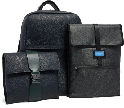 Рюкзак Piquadro Materia CA7262W151/BLUVE синий/зеленый натур.кожа