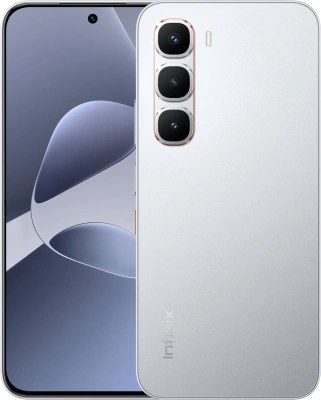 Смартфон Infinix X6885 Hot 60 pro 128Gb 8Gb серебристый титан моноблок 3G 4G 2Sim 6.78" 1220x2712 Android 15 50Mpix 802.11 a/b/g/n/ac NFC GPS Protect FM microSD max2048Gb