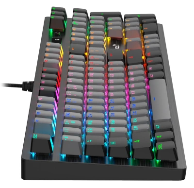Клавиатура A4Tech B828N черный/серый USB for gamer LED (B828N (GREY+BLACK)) кабель 1.8м
