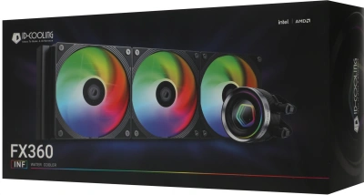 Система водяного охлаждения ID-Cooling FX360 Inf ARGB Soc-AM5/AM4/1200/1700/1851 черный 4-pin 27.2dB Al 350W Ret
