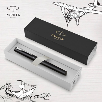 Ручка роллер Parker Vector XL (2159774) Black CT F черн. черн. подар.кор.