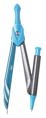 Циркуль Deli EG20302 металл в компл.:карандаш мех.