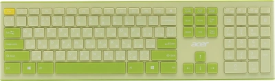Клавиатура + мышь Acer OCC205 клав:зеленый/желтый мышь:зеленый/желтый USB беспроводная slim Multimedia (ZL.ACCEE.00E)