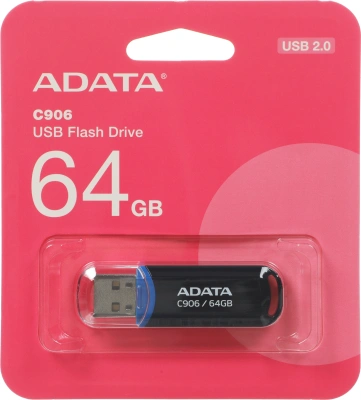 Флеш Диск A-Data 64Gb Classic C906 AC906-64G-RBK USB2.0 черный