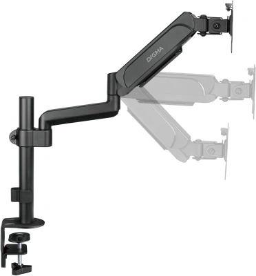 Кронштейн для мониторов ЖК Digma D-MM201 черный 17"-32" макс.9кг крепление к столешнице поворот и наклон