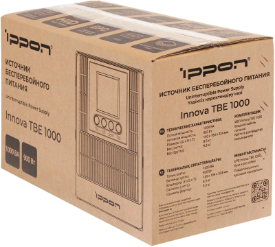 Источник бесперебойного питания Ippon Innova TBE 1000 900Вт 1000ВА черный