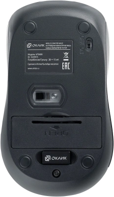 Мышь Оклик 675MW черный оптическая 1200dpi беспров. USB для ноутбука 3but (1025915)