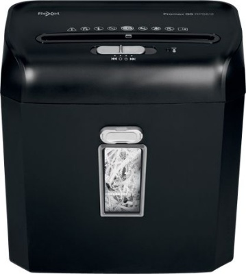 Шредер Rexel Promax QS 8/12 S EU черный (секр.Р-2) ленты 8лист. 12лтр. скрепки скобы пл.карты