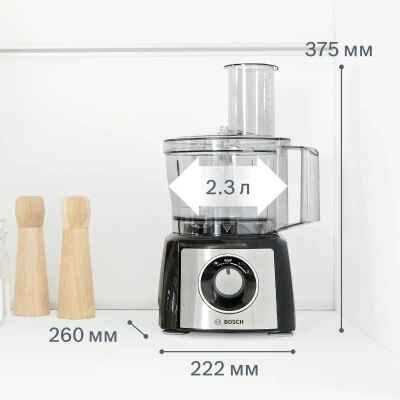Кухонный комбайн Bosch MCM3501M 800Вт черный/нержавеющая сталь