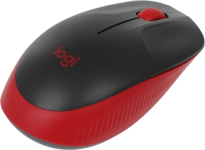 Мышь Logitech M190 черный/красный оптическая 1000dpi беспров. USB 2but (910-005926)