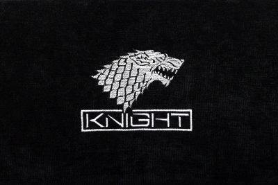 Кресло игровое Knight Wolf черный/серый с подголов. крестов. пластик