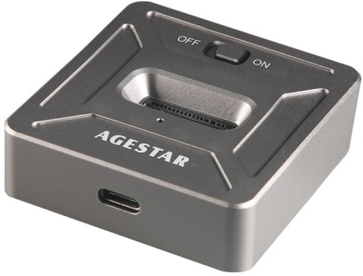 Док-станция SSD AgeStar 31CBNV1C NVMe алюминий серый M2 2280 M-key