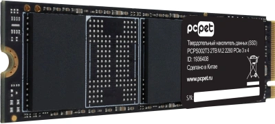 Накопитель SSD PC Pet PCIe 3.0 x4 2TB PCPS002T3 M.2 2280 OEM