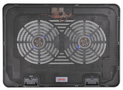 Подставка для ноутбука Buro BU-LCP156-B214H 15.6" 355x255x30мм 2xUSB 2x 140ммFAN 900г металлическая сетка/пластик черный