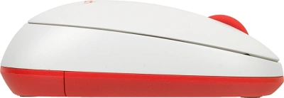 Клавиатура + мышь Logitech MK240 клав:белый/красный мышь:белый/красный USB беспроводная slim Multimedia (920-008160)