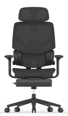 Кресло Cactus CS-CHR-MC01 черный сет./экокожа с подголов. крестов. пластик