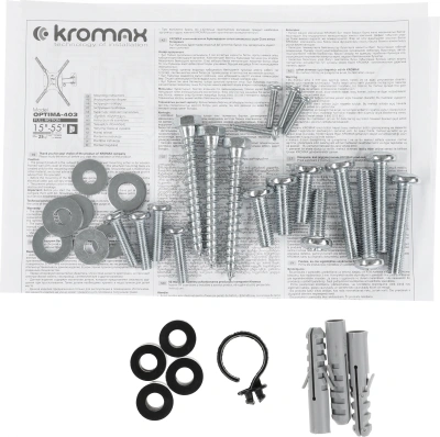 Кронштейн для телевизора Kromax OPTIMA-403 черный 15"-55" макс.25кг настенный поворот и наклон