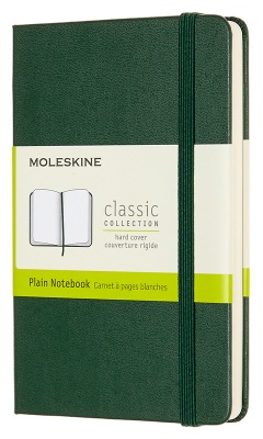 Блокнот Moleskine CLASSIC QP012K15 Pocket 90x140мм 192стр. нелинованный твердая обложка зеленый