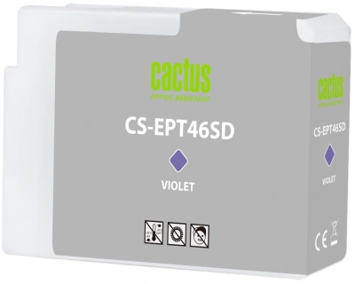 Картридж струйный Cactus CS-EPT46SD T46SD фиол.пигм. (30мл) для Epson SureColor SC-P700 с чипом