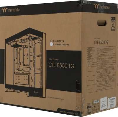 Корпус Thermaltake CTE E550 TG Snow белый без БП ATX 8x120mm 6x140mm 2xUSB3.0 audio bott PSU