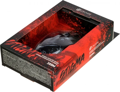 Мышь Оклик 399M STIGMA черный оптическая 1200dpi USB для ноутбука 3but (1175321)